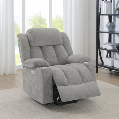 Houston Grey Power Lift Recliner - Ornate Home