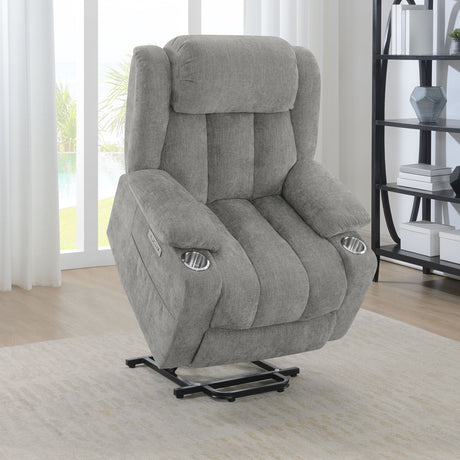 Houston Grey Power Lift Recliner - Ornate Home
