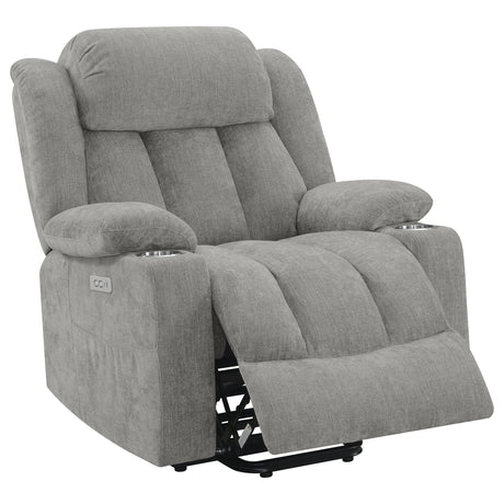 Houston Grey Power Lift Recliner - Ornate Home