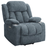 Houston Slate Blue Power Lift Recliner - Ornate Home