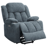 Houston Slate Blue Power Lift Recliner - Ornate Home