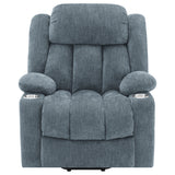 Houston Slate Blue Power Lift Recliner - Ornate Home