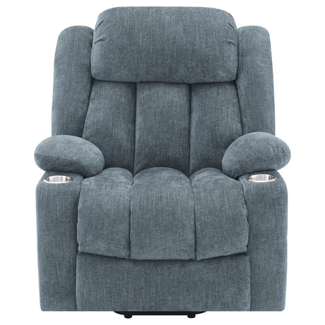 Houston Slate Blue Power Lift Recliner - Ornate Home