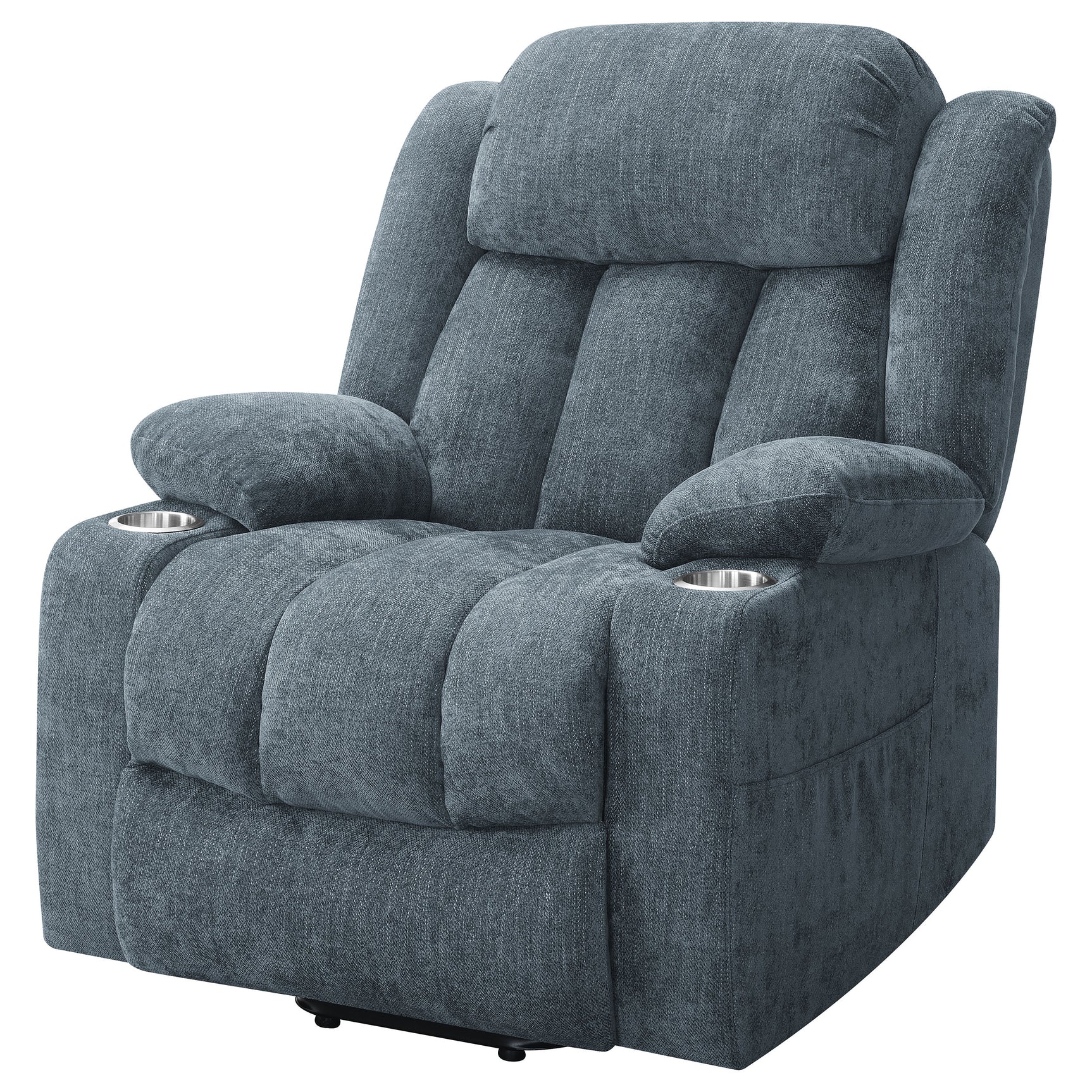 Houston Slate Blue Power Lift Recliner - Ornate Home