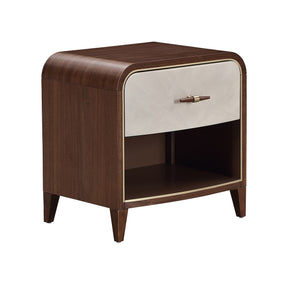 Houston Walnut 1-Drawer Nightstand - Ornate Home