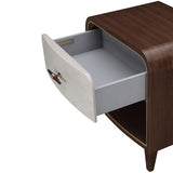 Houston Walnut 1-Drawer Nightstand - Ornate Home