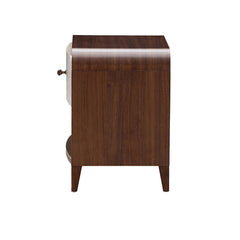 Houston Walnut 1-Drawer Nightstand - Ornate Home