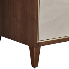 Houston Walnut 2-Drawer Nightstand - Ornate Home