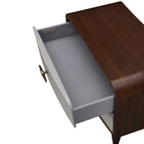 Houston Walnut 2-Drawer Nightstand - Ornate Home