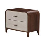 Houston Walnut 2-Drawer Nightstand - Ornate Home