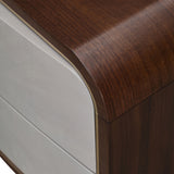 Houston Walnut 2-Drawer Nightstand - Ornate Home