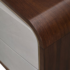 Houston Walnut 2-Drawer Nightstand - Ornate Home