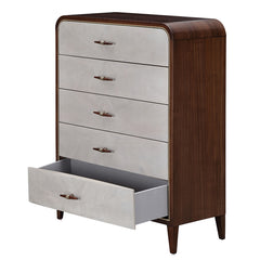 Houston Walnut 5-Drawer Chest - Ornate Home