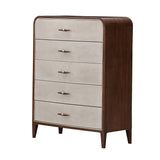 Houston Walnut 5-Drawer Chest - Ornate Home