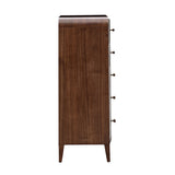 Houston Walnut 5-Drawer Chest - Ornate Home