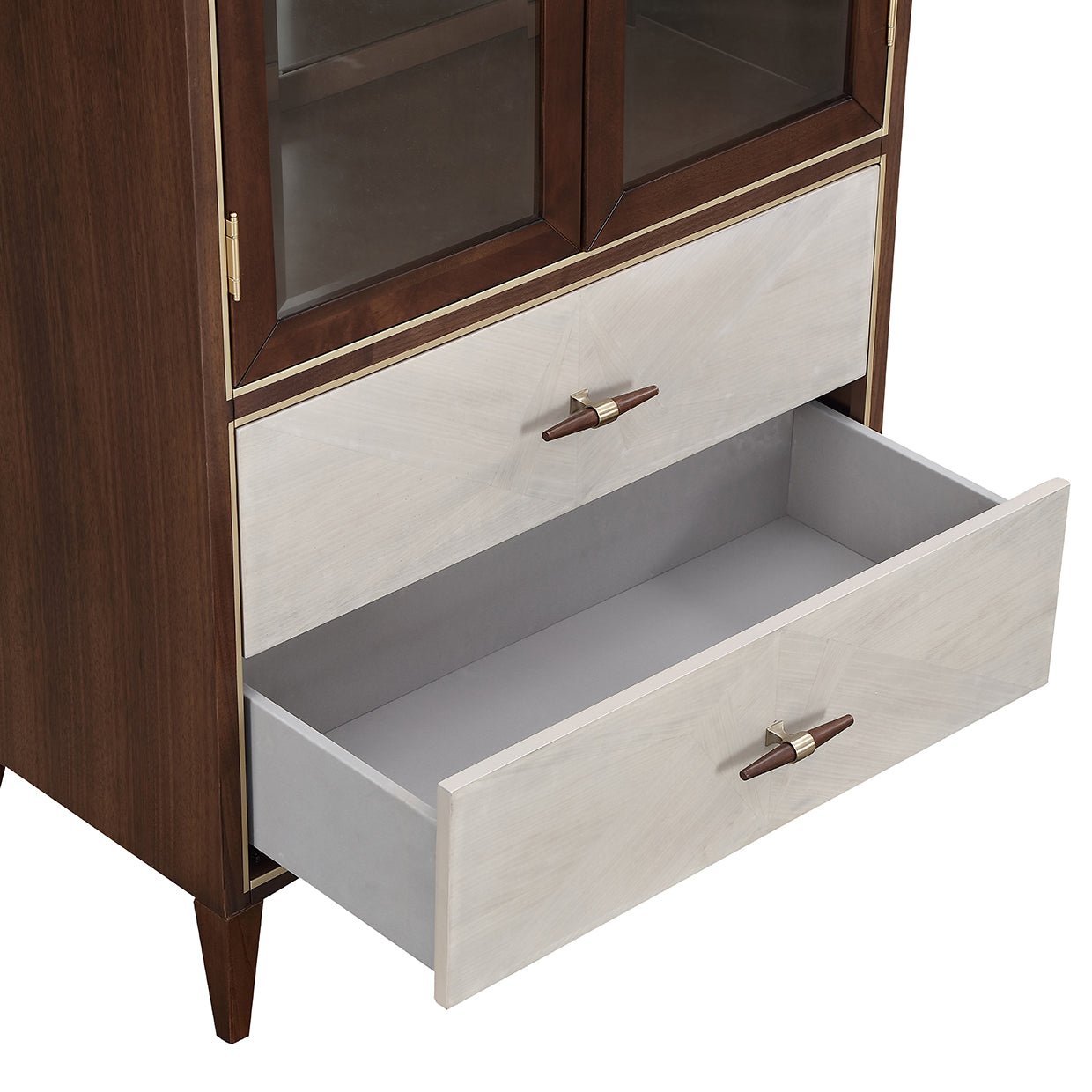 Houston Walnut Display Cabinet - Ornate Home