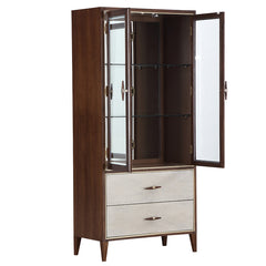 Houston Walnut Display Cabinet - Ornate Home