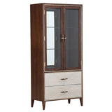 Houston Walnut Display Cabinet - Ornate Home