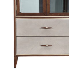 Houston Walnut Display Cabinet - Ornate Home
