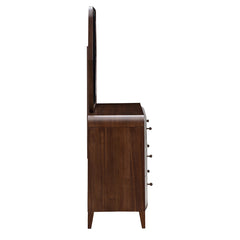 Houston Walnut Dresser with Mirror - Ornate Home