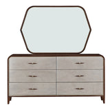 Houston Walnut Dresser with Mirror - Ornate Home