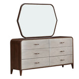 Houston Walnut Dresser with Mirror - Ornate Home