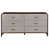 Houston Walnut Dresser with Mirror - Ornate Home
