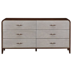 Houston Walnut Dresser with Mirror - Ornate Home