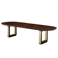 Houston Walnut Oval Dining Table - Ornate Home