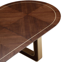 Houston Walnut Oval Dining Table - Ornate Home