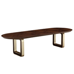 Houston Walnut Oval Dining Table - Ornate Home