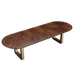 Houston Walnut Oval Dining Table - Ornate Home