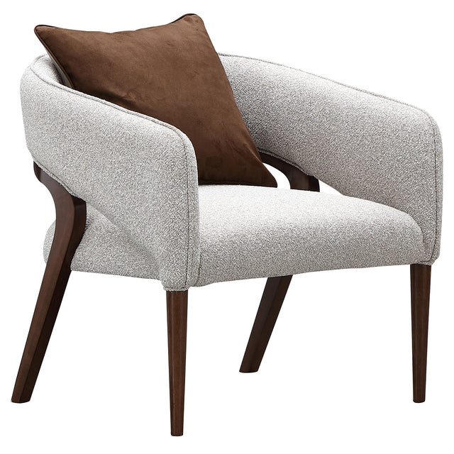 Houston Walnut/Pebble Accent Chair - Ornate Home