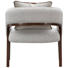 Houston Walnut/Pebble Accent Chair - Ornate Home