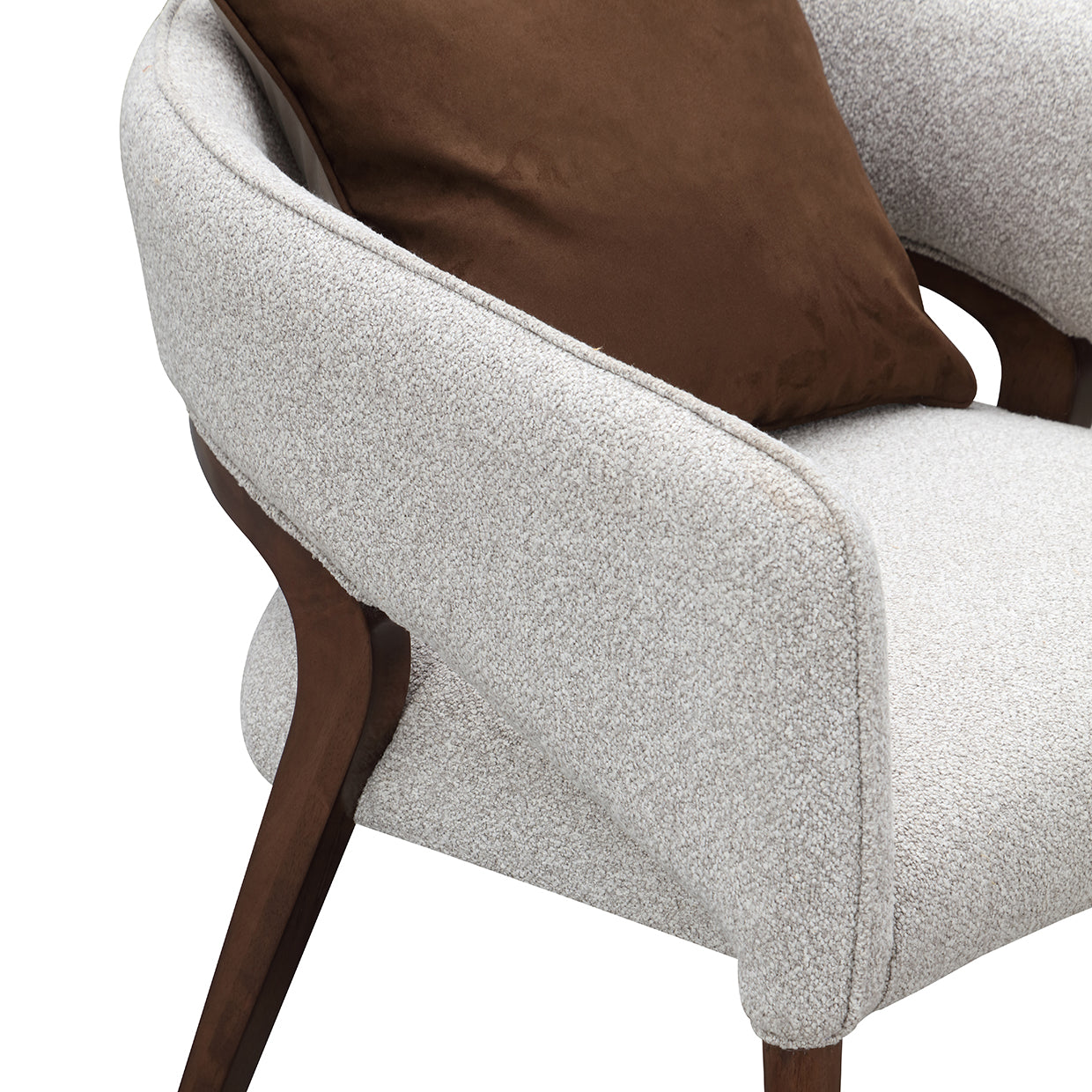 Houston Walnut/Pebble Accent Chair - Ornate Home