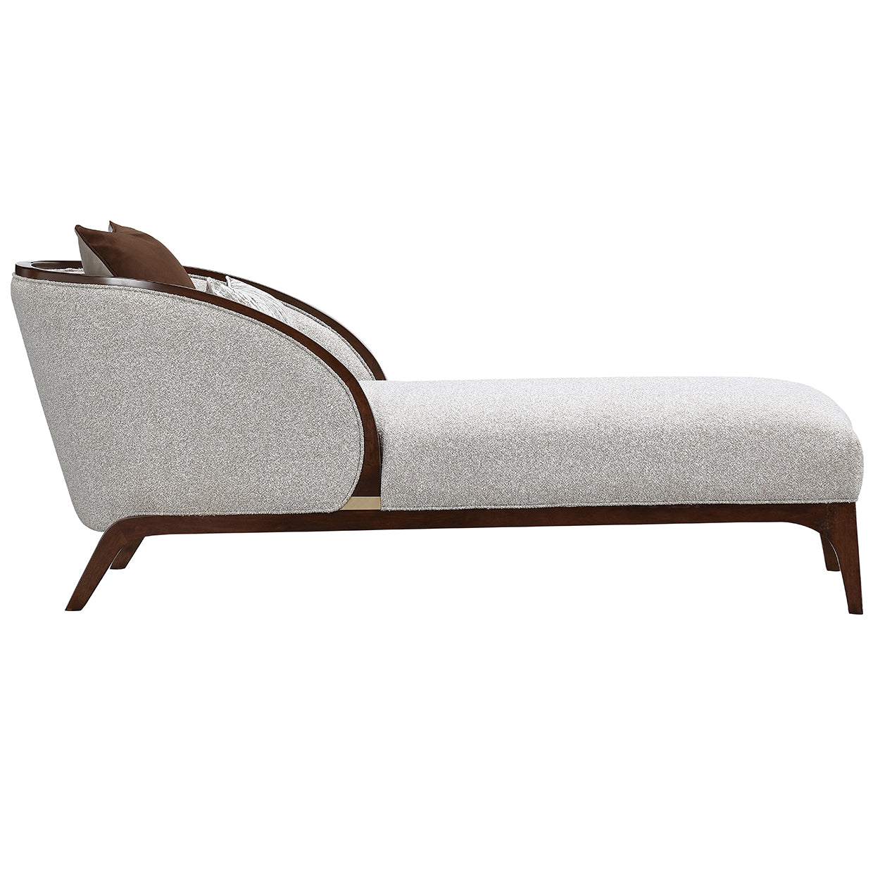 Houston Walnut/Pebble Chaise - Ornate Home