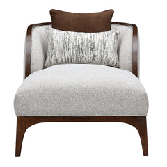 Houston Walnut/Pebble Chaise - Ornate Home