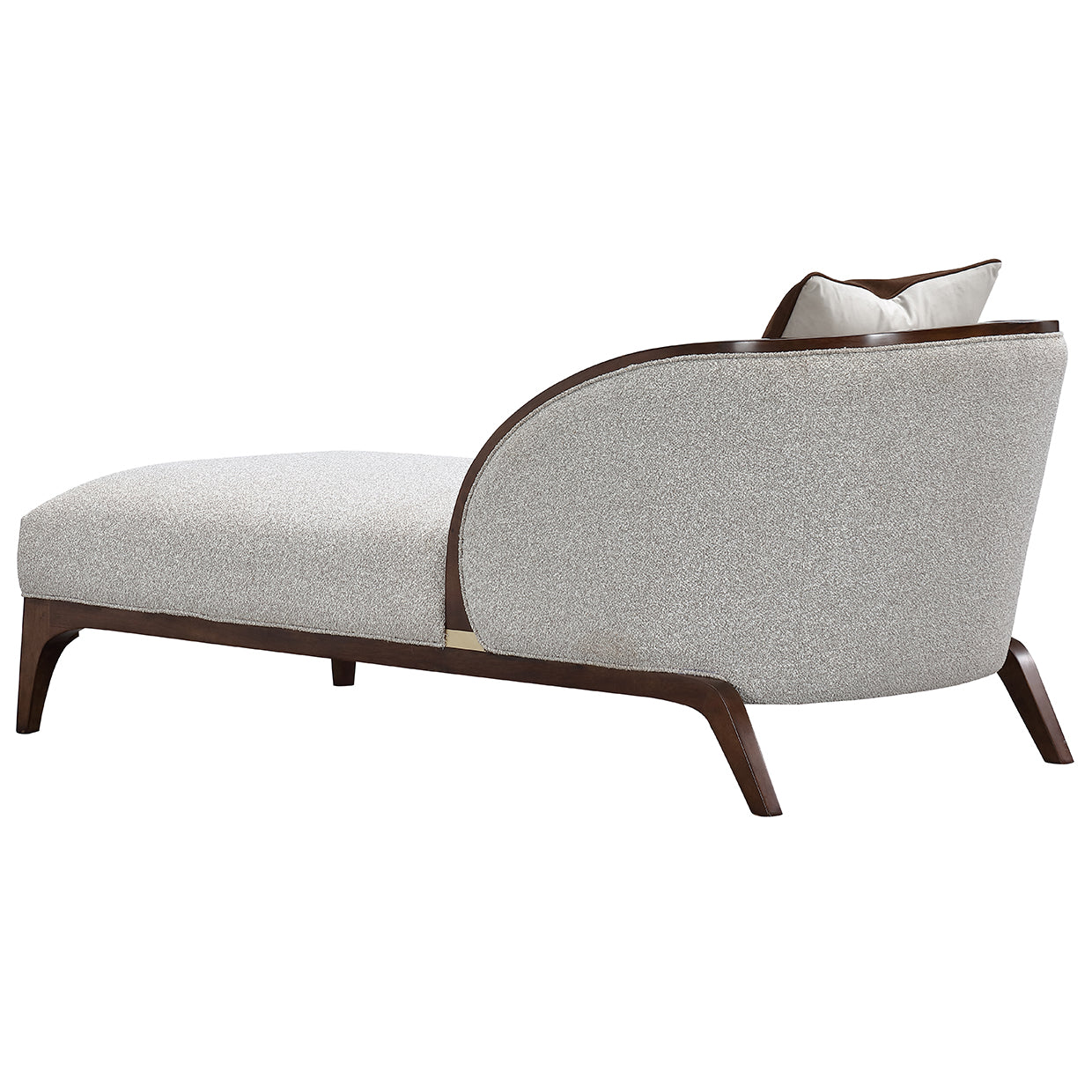 Houston Walnut/Pebble Chaise - Ornate Home