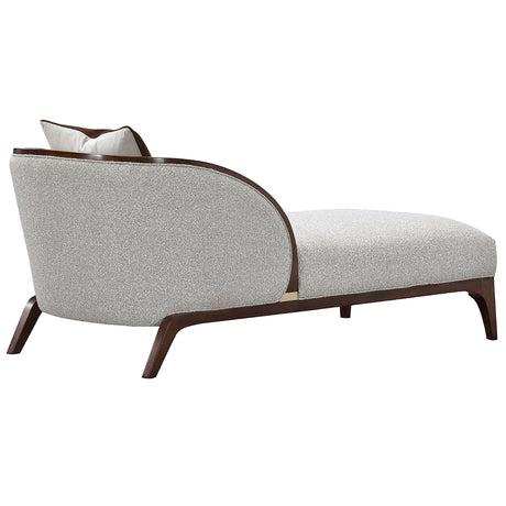 Houston Walnut/Pebble Chaise - Ornate Home