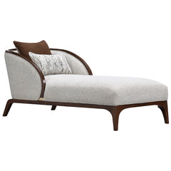 Houston Walnut/Pebble Chaise - Ornate Home