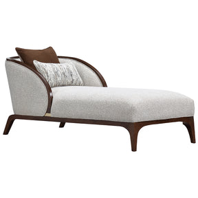 Houston Walnut/Pebble Chaise - Ornate Home