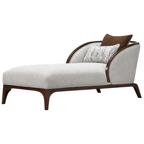 Houston Walnut/Pebble Chaise - Ornate Home