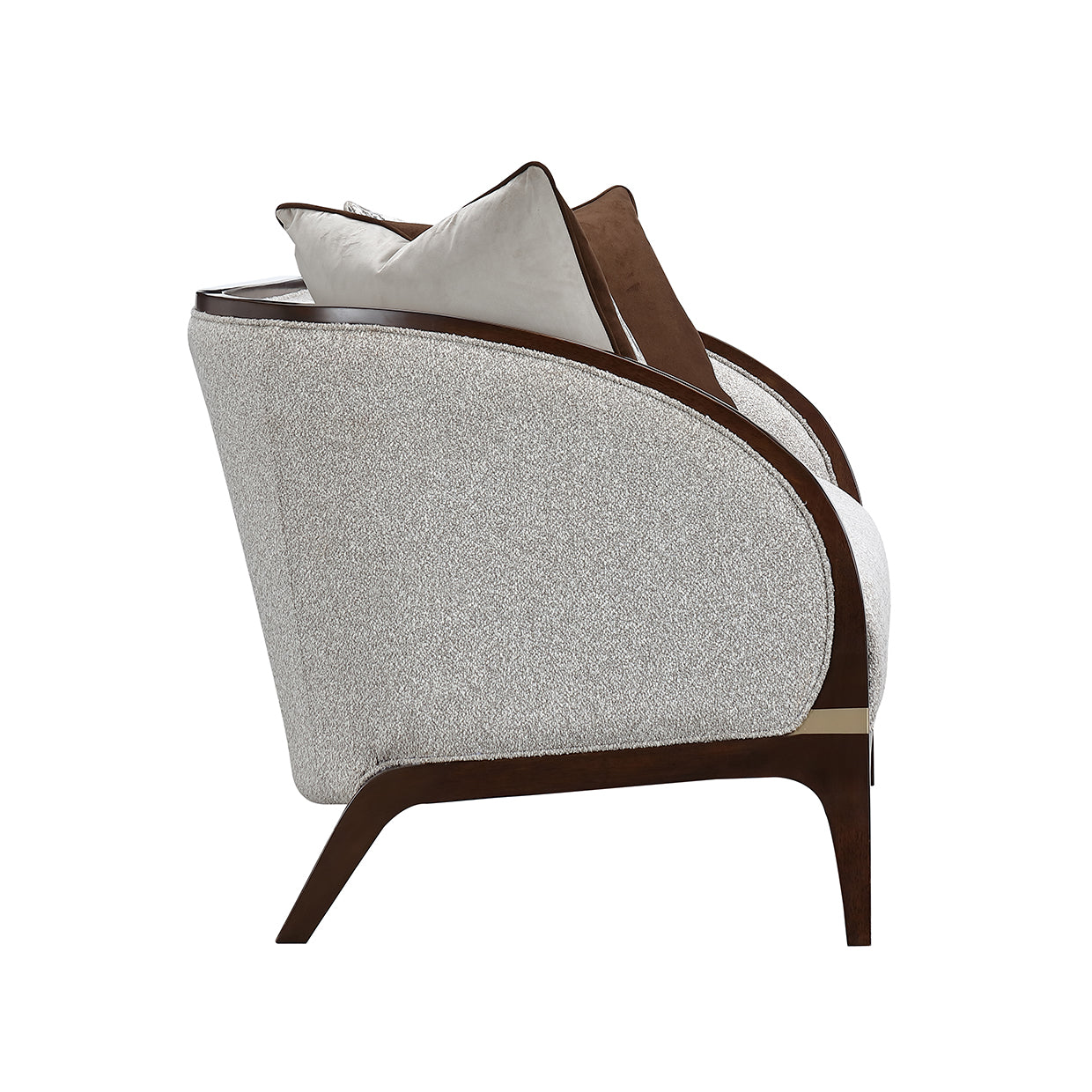 Houston Walnut/Pebble Loveseat - Ornate Home