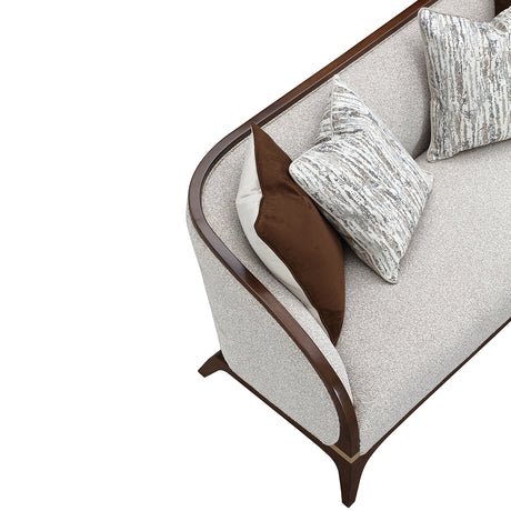 Houston Walnut/Pebble Loveseat - Ornate Home