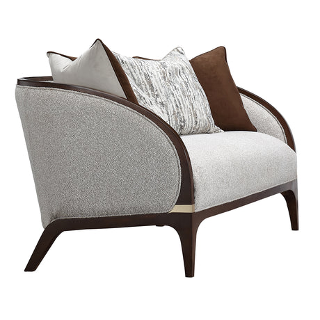Houston Walnut/Pebble Loveseat - Ornate Home