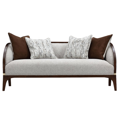 Houston Walnut/Pebble Loveseat - Ornate Home
