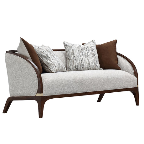Houston Walnut/Pebble Loveseat - Ornate Home