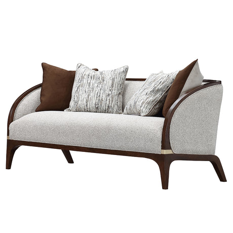 Houston Walnut/Pebble Loveseat - Ornate Home