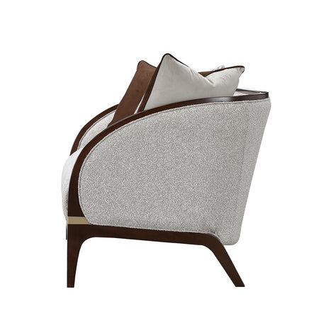 Houston Walnut/Pebble Loveseat - Ornate Home