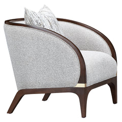 Houston Walnut/Pebble Matching Chair - Ornate Home